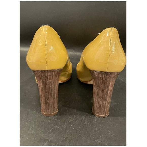 Kate Spade Yellow Patton Heels Made in Italy Size 8 - Picture 5 of 5